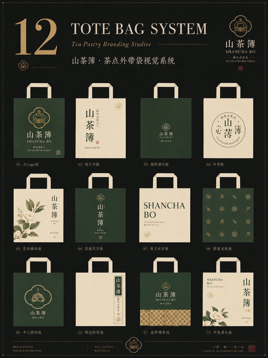 Nanobanana Pro 生成 餐饮品牌手提袋包装视觉系统提案 - AI绘画提示词