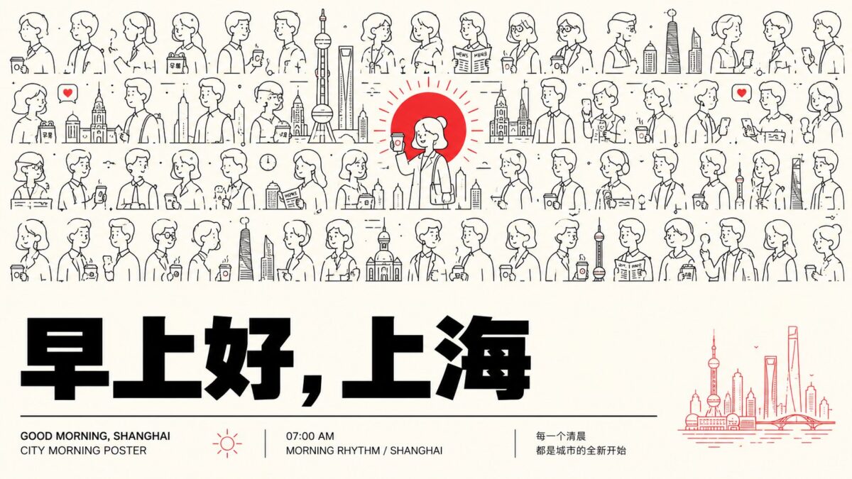 Nanobanana Pro 生成 高明度线描群像平面图形海报 - AI绘画提示词