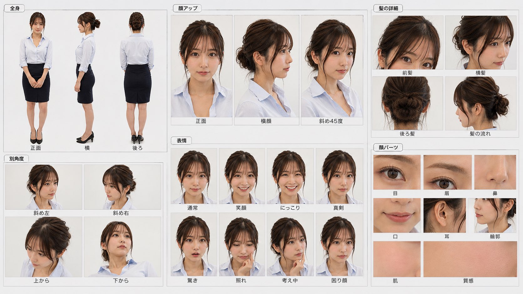 Consistent Character Reference Sheet Prompt | 同一人物角色设定图生成指令 2 Nanobanana Pro 生成 同一人物角色设定图生成指令 - AI绘画提示词