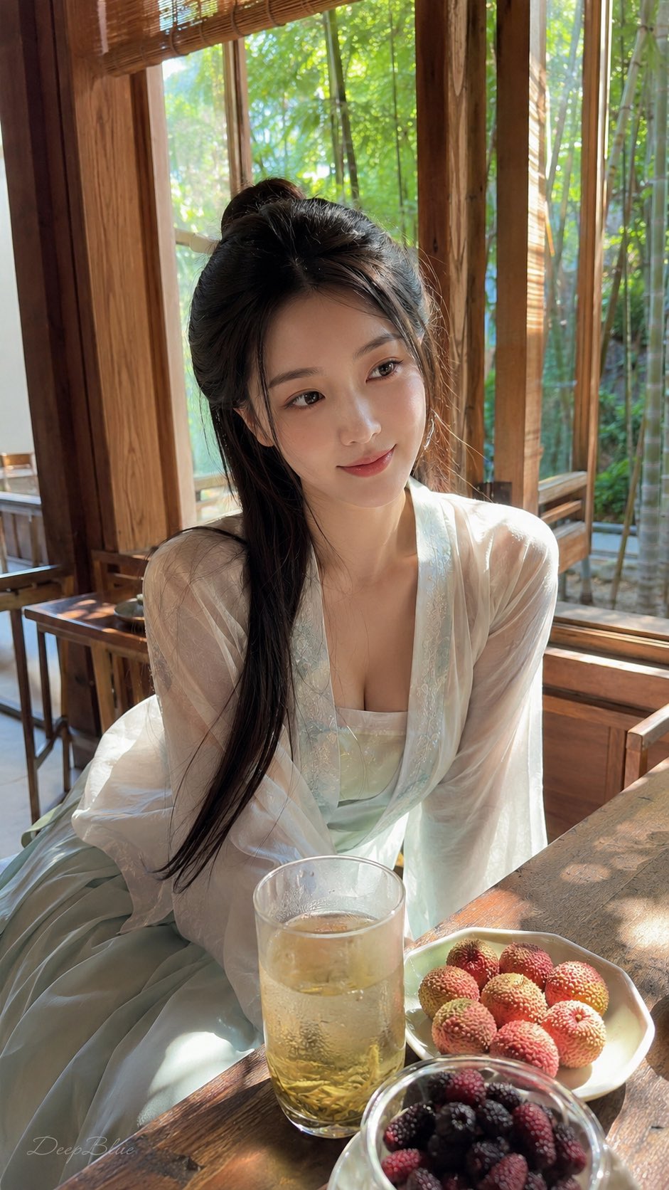 Nanobanana Pro 生成 iPhone16Pro抓拍南宋日常汉服女性 - AI绘画提示词