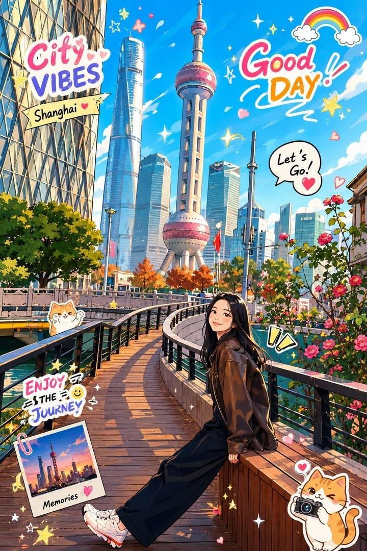 Nanobanana Pro 生成 现代活力动漫风格人像转换 - AI绘画提示词
