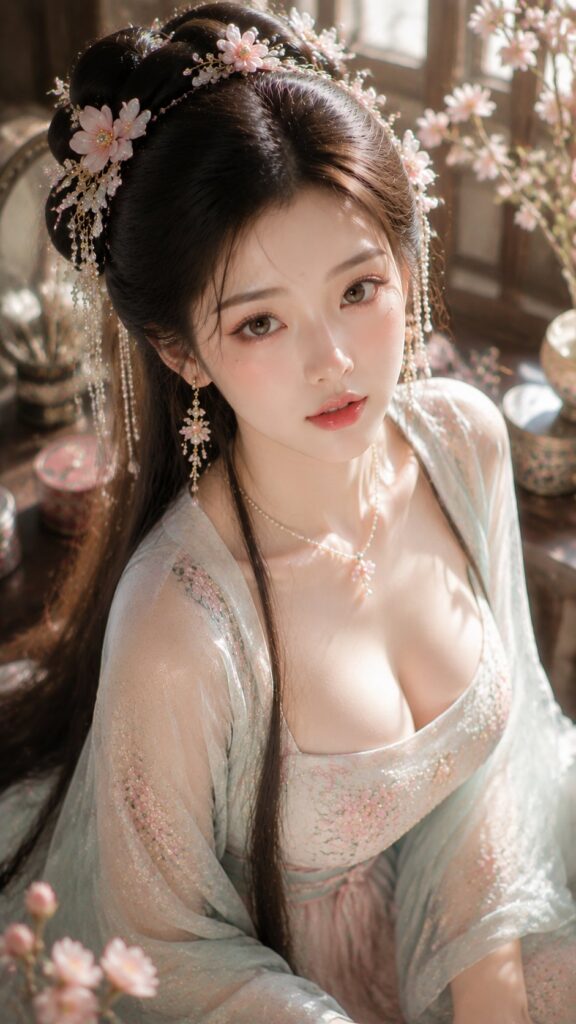 Nanobanana Pro 生成 古风贵女春日水光美妆写真 - AI绘画提示词