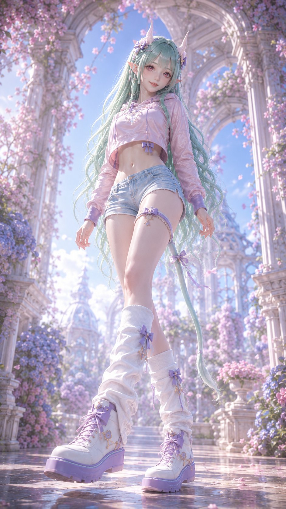 Nanobanana Pro 生成 东方幻想甜酷少女3D角色海报 - AI绘画提示词