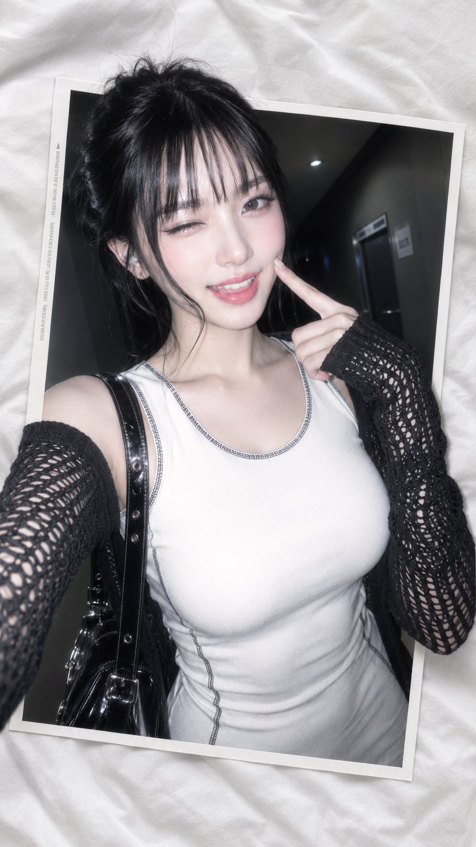 Nanobanana Pro 生成 韩系Kpop后台闪光灯拼贴摄影 - AI绘画提示词