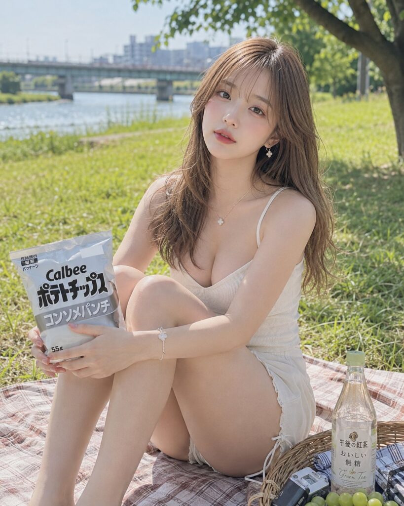 Summer River Picnic Girl Portrait | 河边树荫下夏日野餐少女写真 4 Nanobanana Pro 生成 河边树荫下夏日野餐少女写真 - AI绘画提示词