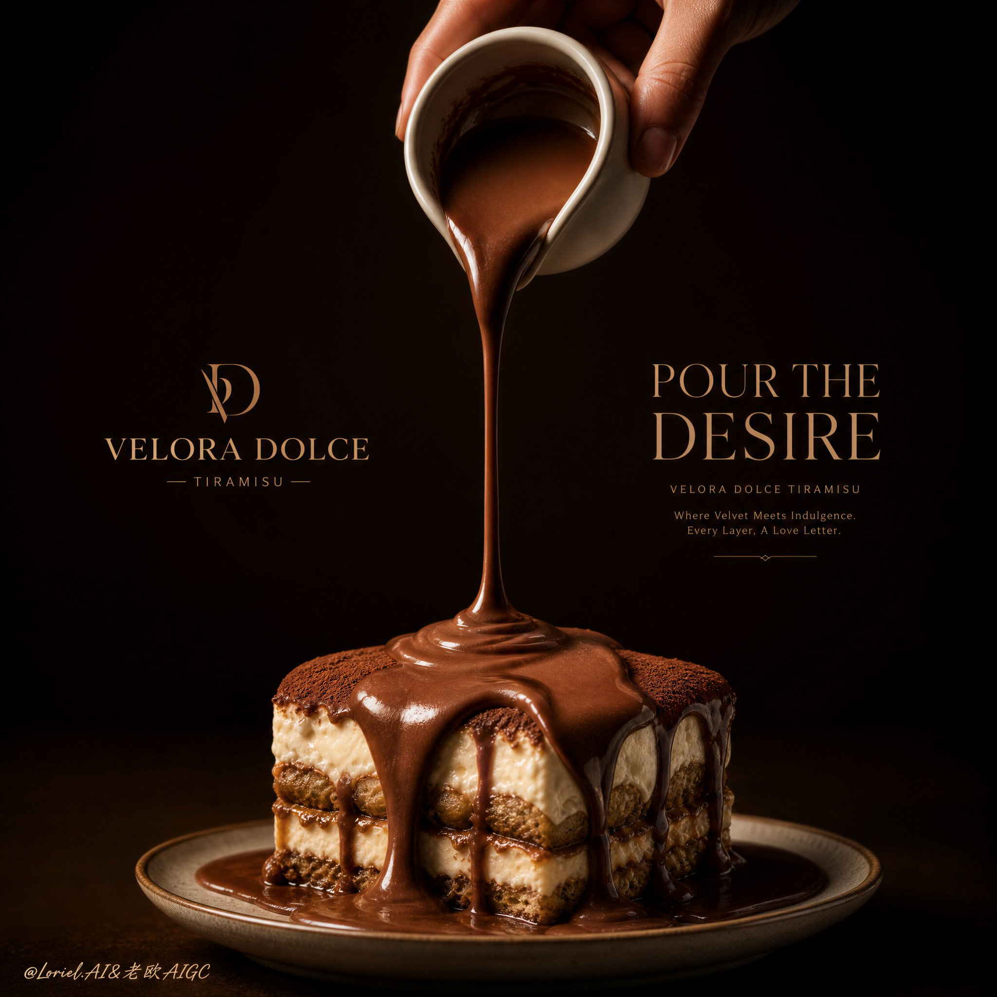 Velora Dolce Tiramisu Commercial Poster Prompt | 奢华提拉米苏品牌商业海报设计 2 Nanobanana Pro 生成 奢华提拉米苏品牌商业海报设计 - AI绘画提示词