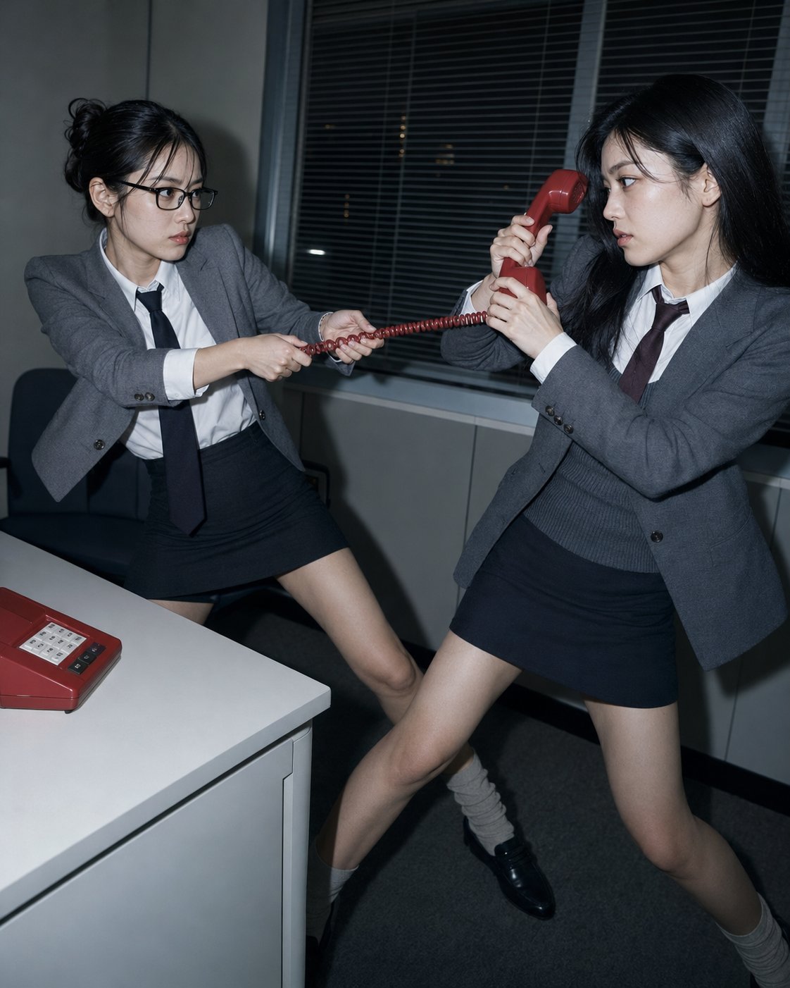 Nanobanana Pro 生成 90年代日系职场杂志荒诞超现实写真 - AI绘画提示词