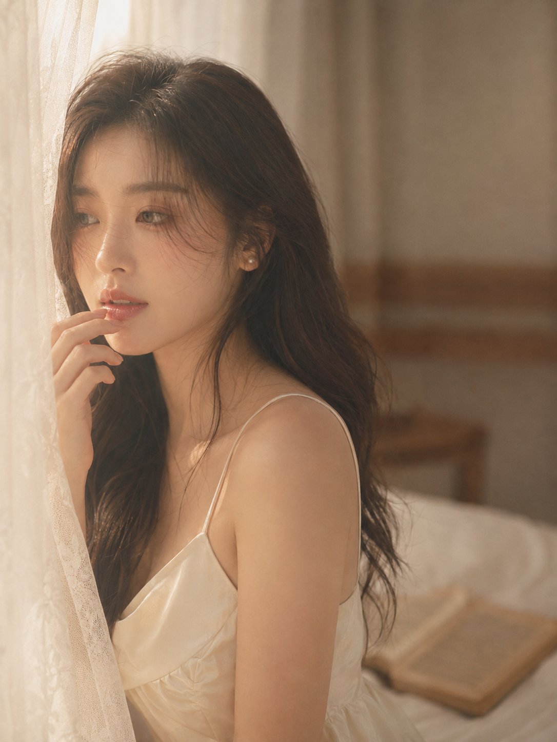 Vintage Bedroom Afternoon Soft Mist Portrait | 复古卧室午后私写真柔雾暖调人像 2 Nanobanana Pro 生成 复古卧室午后私写真柔雾暖调人像 - AI绘画提示词