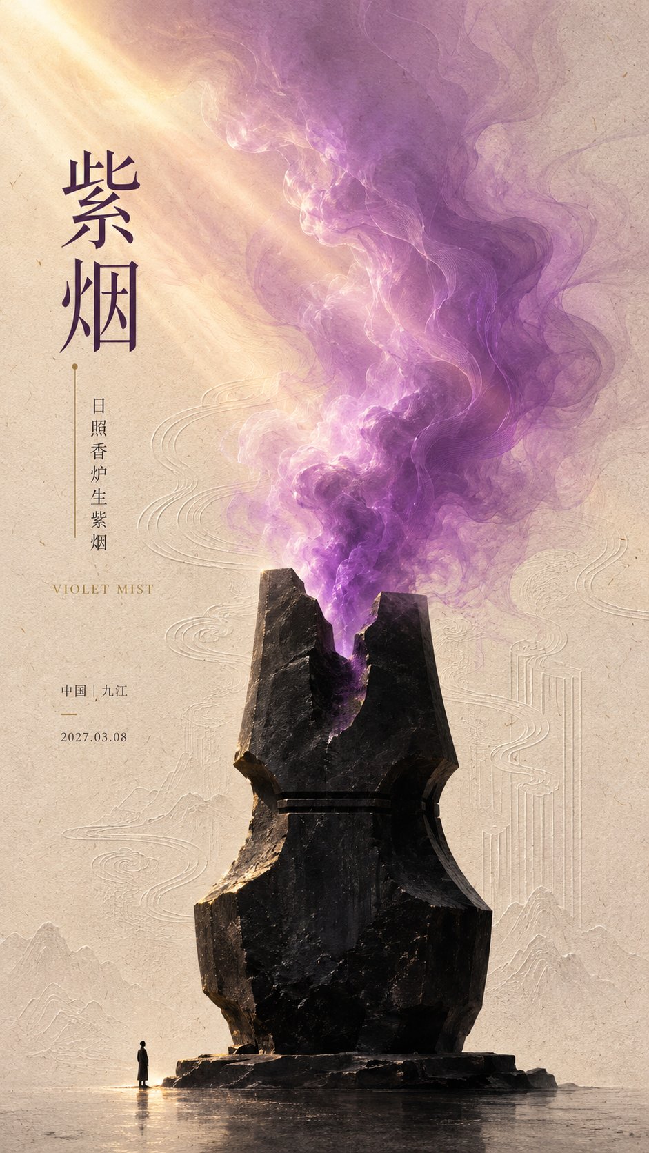 Nanobanana Pro 生成 东方留白艺术海报装置提示词 - AI绘画提示词
