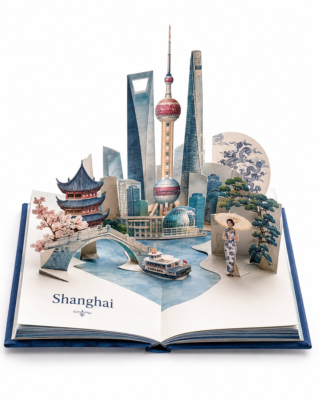 Nanobanana Pro 生成 豪华旅行目的地弹出式立体书设计 - AI绘画提示词