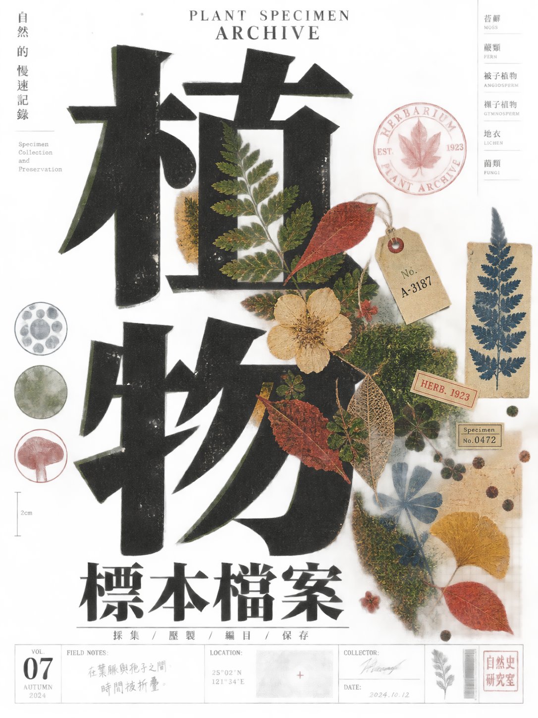 Nanobanana Pro 生成 实验性排版与实体印刷痕迹文化刊物封面 - AI绘画提示词