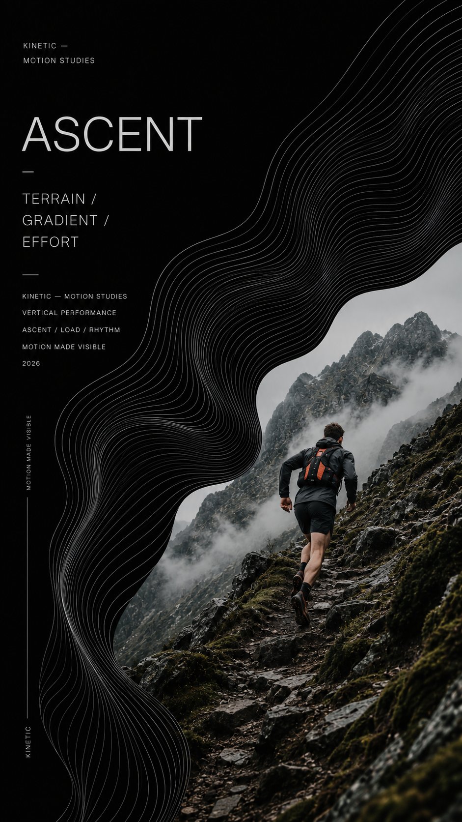 Experimental Sports Editorial Flow Poster | 实验性运动社论流线海报 2 Nanobanana Pro 生成 实验性运动社论流线海报 - AI绘画提示词