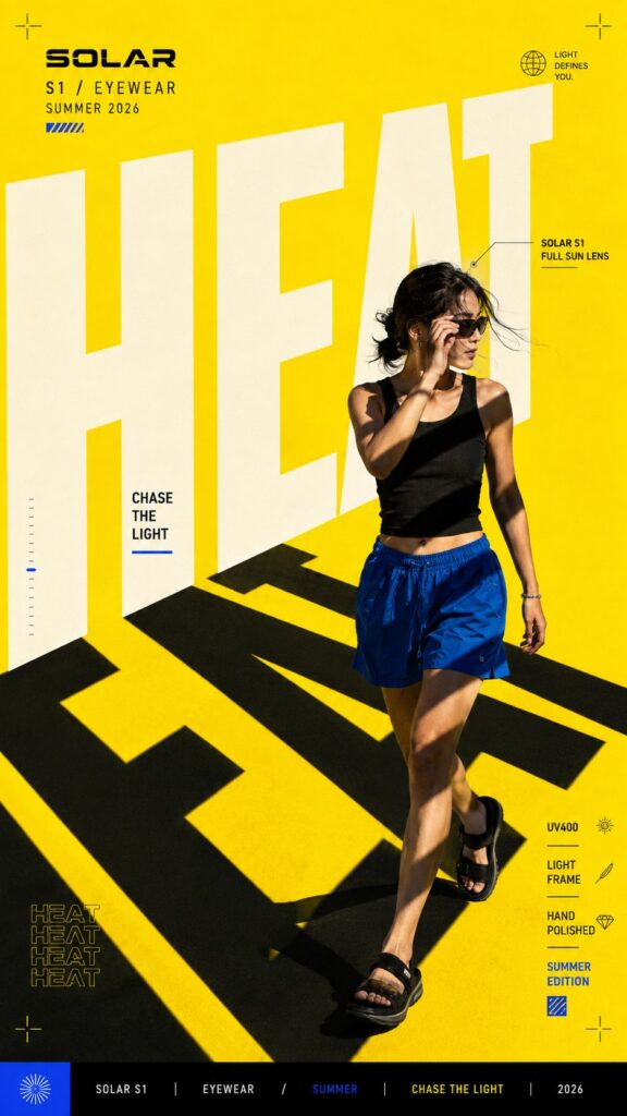 Bold Editorial Typography Campaign Poster | 大胆排版商业海报视觉设计 4 Nanobanana Pro 生成 大胆排版商业海报视觉设计 - AI绘画提示词