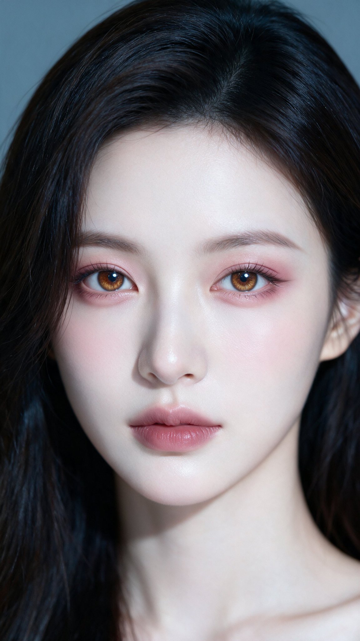 Nanobanana Pro 生成 柔媚明眸中国女性电影感美容肖像 - AI绘画提示词