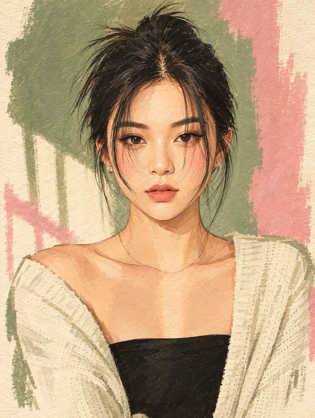 Hand Painted Gouache Caricature Portrait | 手绘水粉纸本人物夸张肖像 2 Nanobanana Pro 生成 手绘水粉纸本人物夸张肖像 - AI绘画提示词