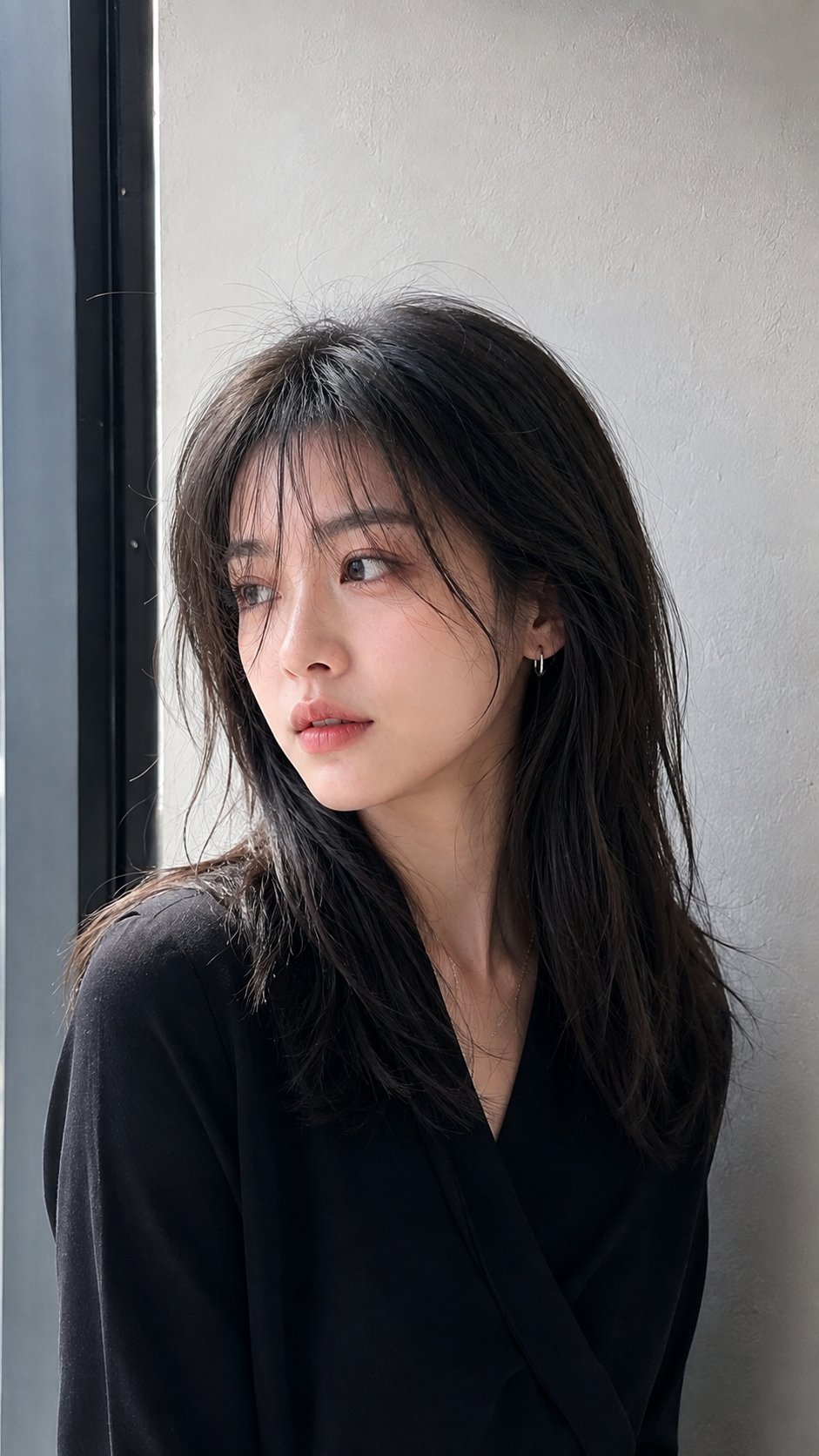 Nanobanana Pro 生成 窗边自然光写实东亚女性人像 - AI绘画提示词