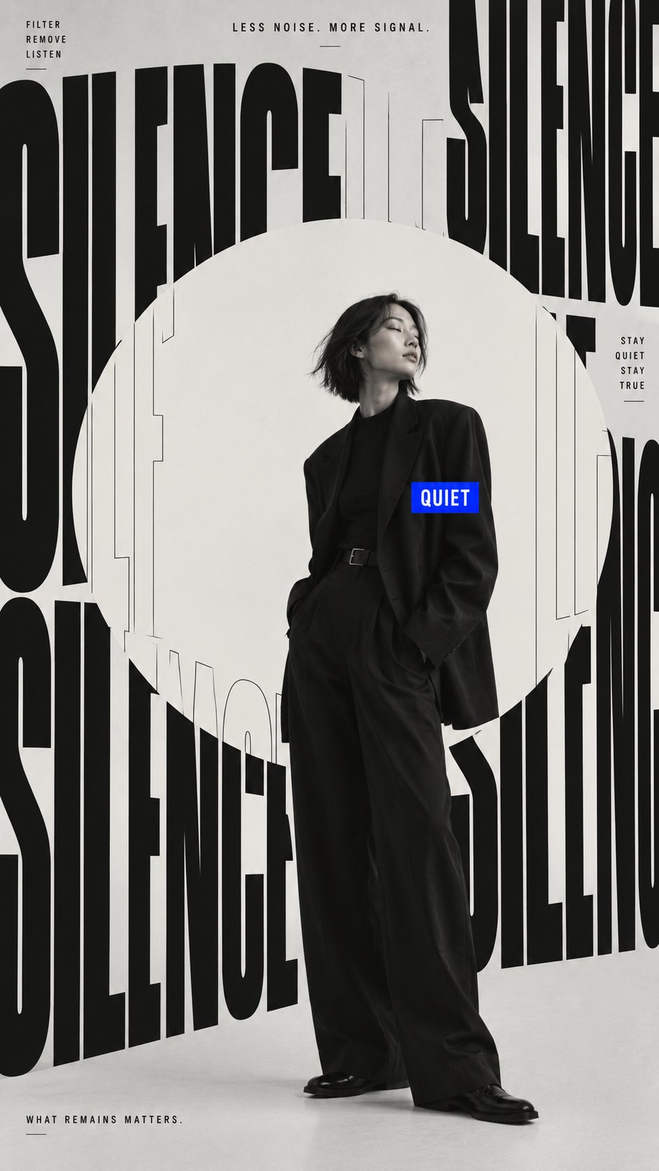 Minimalist Fashion Editorial Typography Poster Prompt | 极简高端时尚海报摄影排版 2 Nanobanana Pro 生成 极简高端时尚海报摄影排版 - AI绘画提示词