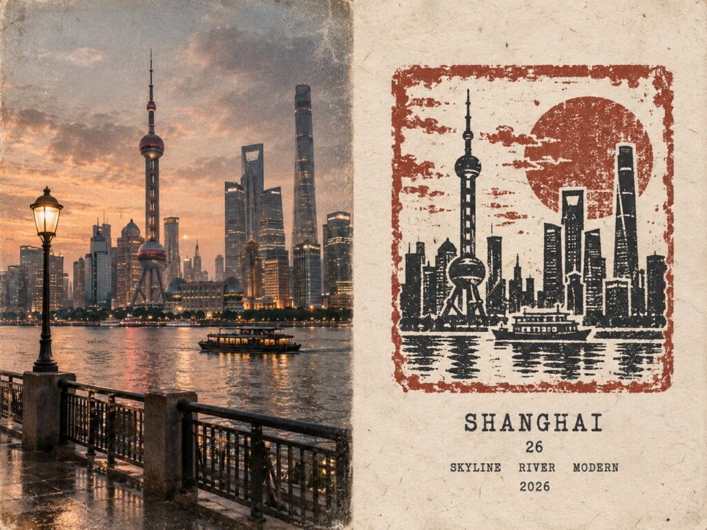 Nanobanana Pro 生成 旅游日志橡皮印章风格海报生成提示词 - AI绘画提示词