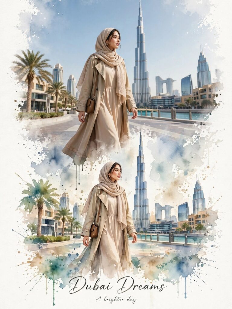 Premium Luxury Travel Watercolor Artwork | 高级环球旅行水彩视觉海报 6 Nanobanana Pro 生成 高级环球旅行水彩视觉海报 - AI绘画提示词