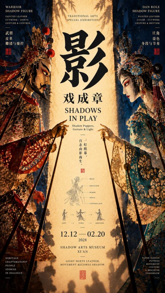 Central Axis Framed Scenery Cultural Poster Prompt | 中轴夹景文化海报设计提示词 6 Nanobanana Pro 生成 中轴夹景文化海报设计提示词 - AI绘画提示词