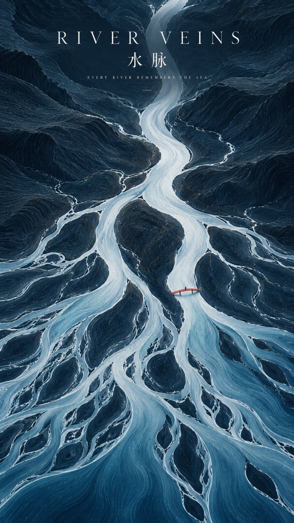 Minimalist Topographic Line Art Poster Landscape | 东方意境地形线构艺术海报 2 Nanobanana Pro 生成 东方意境地形线构艺术海报 - AI绘画提示词