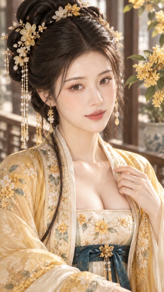 Nanobanana Pro 生成 古风温润贵女美妆人像东方古典写真 - AI绘画提示词